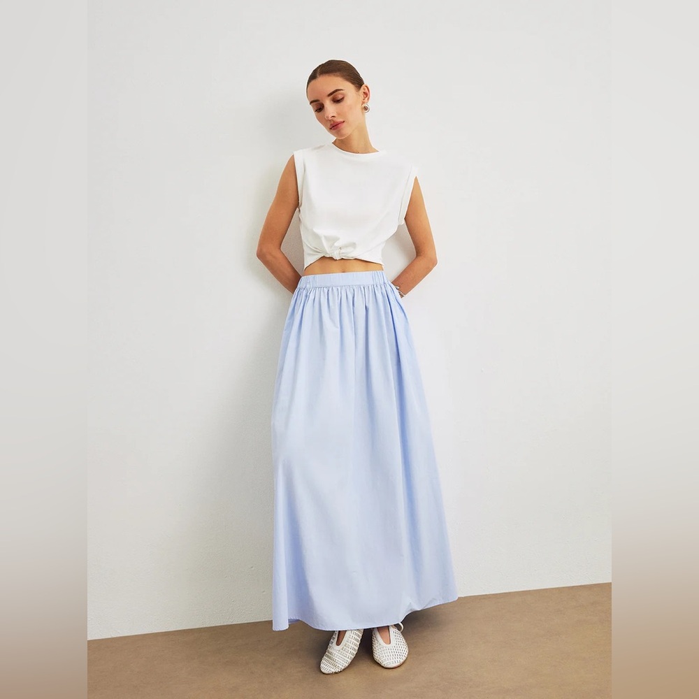 Commense Light Blue Maxi Skirt